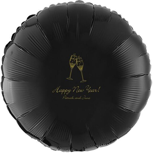 Champagne Crystal Toast Mylar Balloons